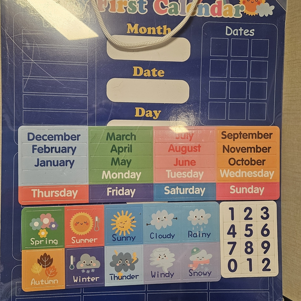 Colorful First Calendar for Kids